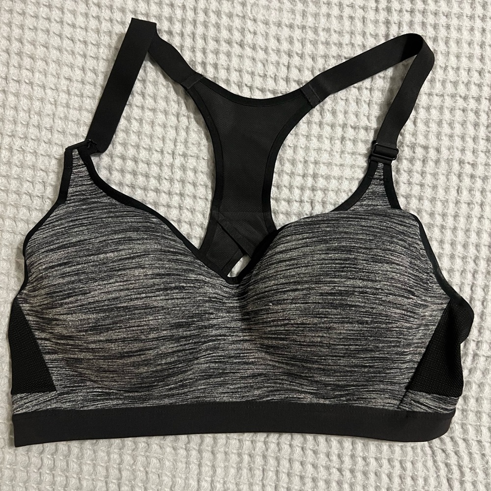 Heathered Black Sports Bra
